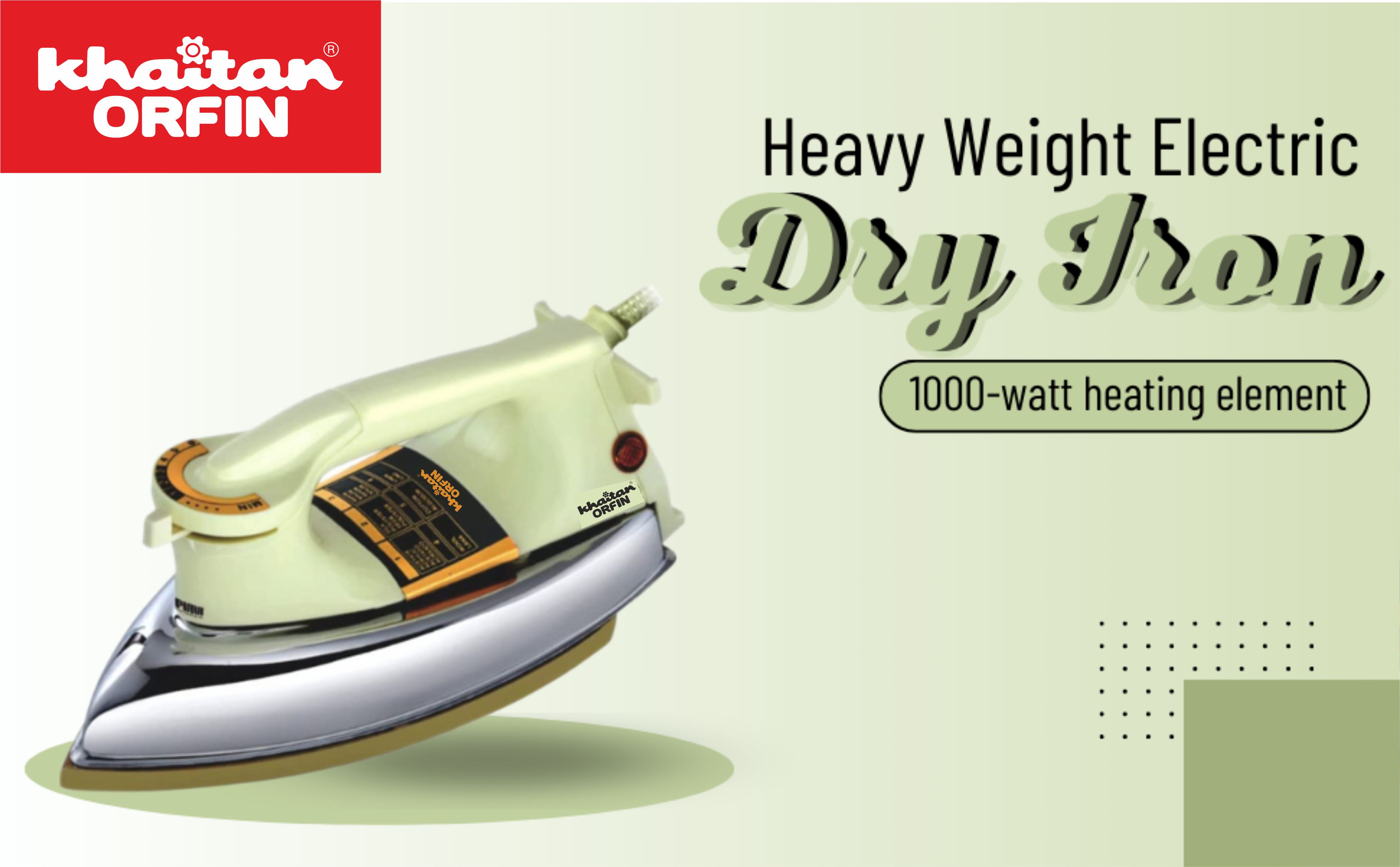 HEAVY WEIGHT ELECTRIC DRY IRON PIMA 2.1 KG