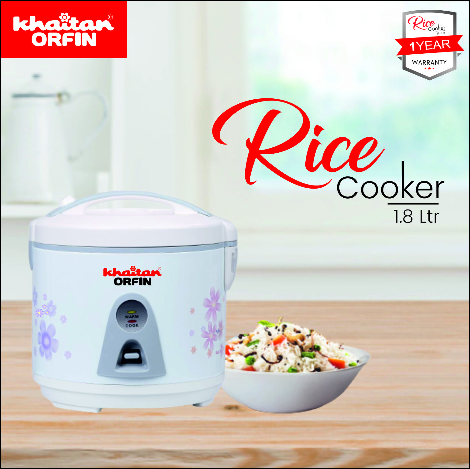 RICE COOKER 1.8LTR