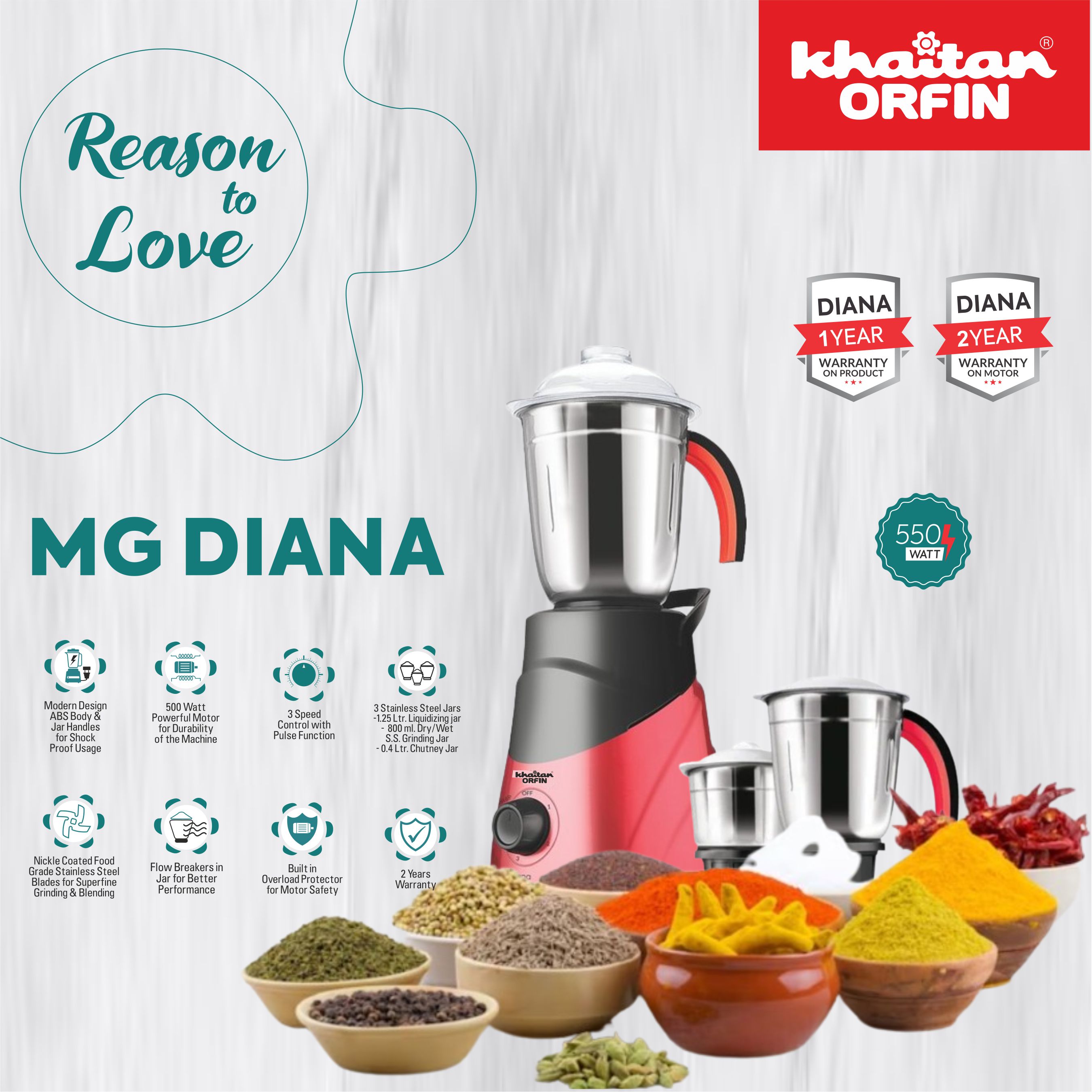 MG DIANA MIXER GRINDER