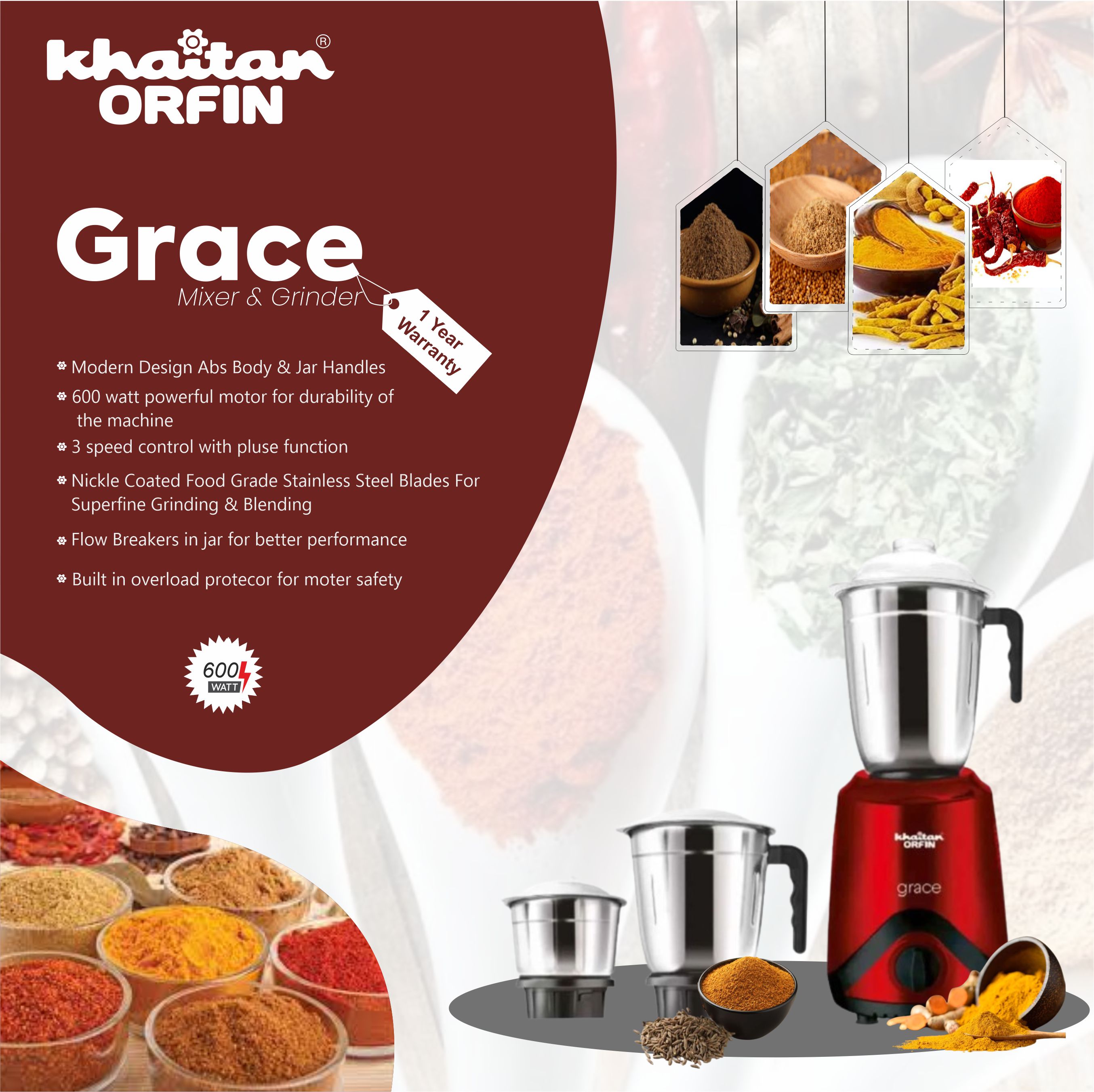 GRACE MIXER GRINDER