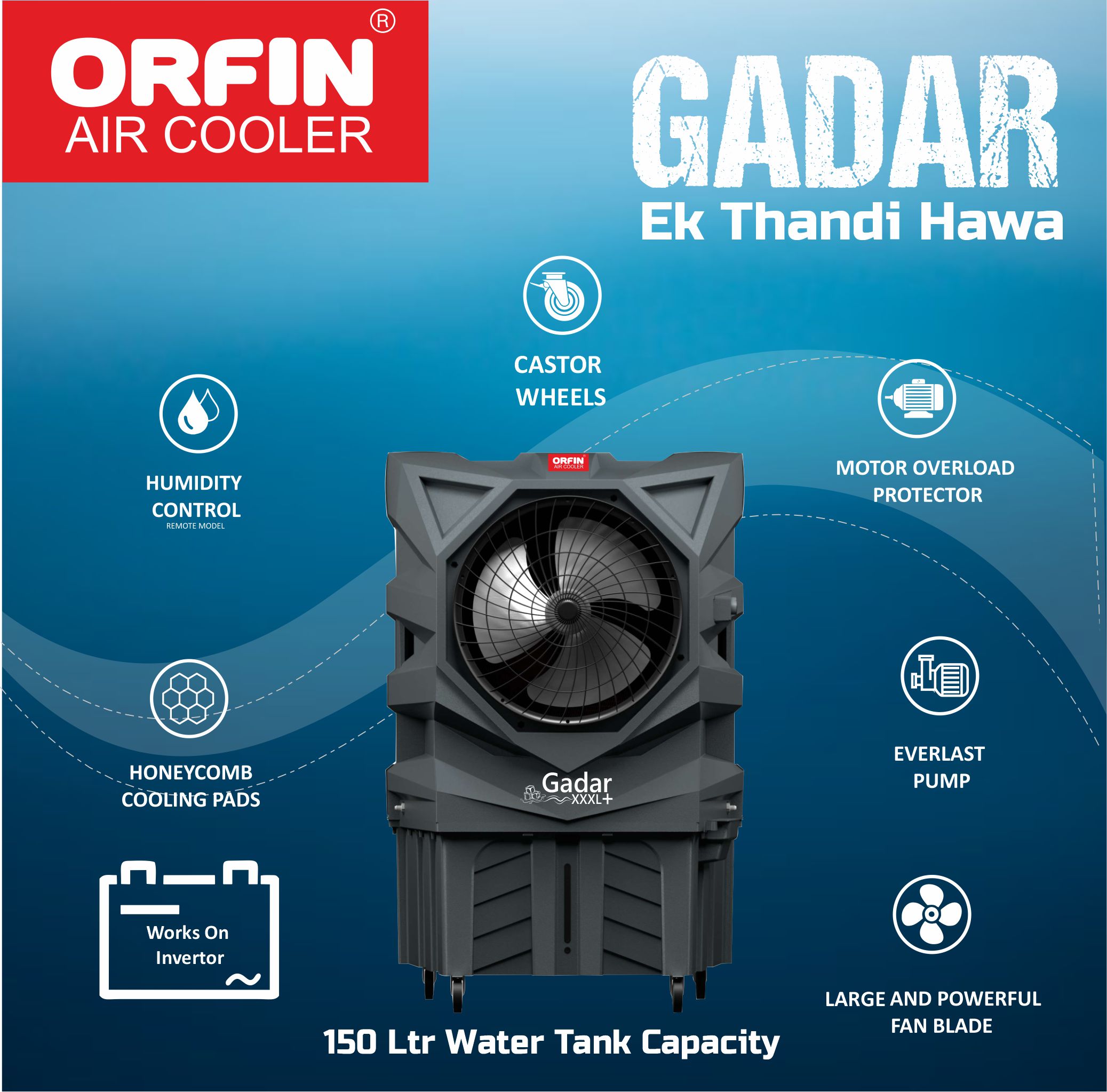 ORFIN AIR COOLER GADAR 150LTR