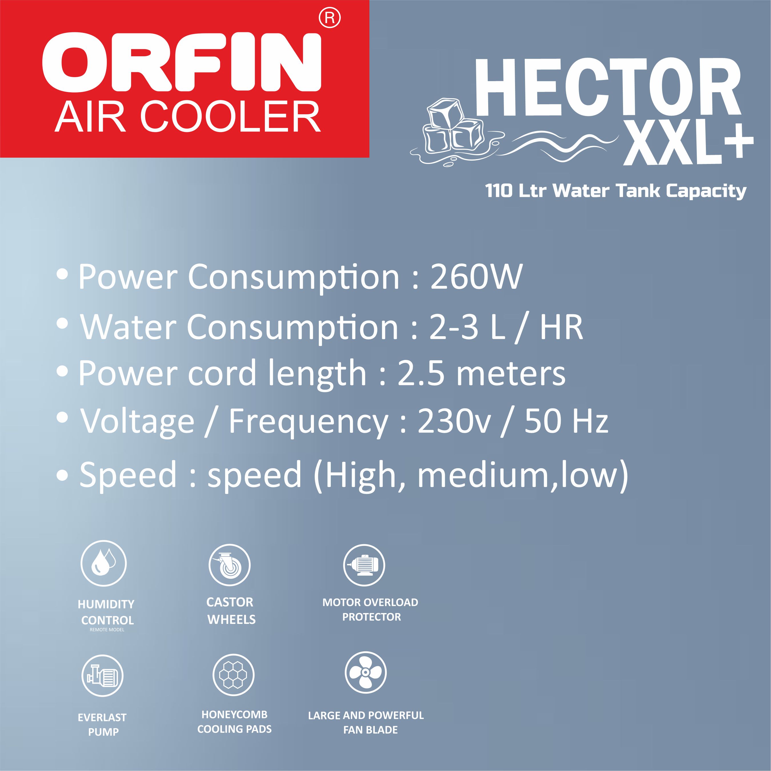 ORFIN AIR COOLER HECTOR XXL+