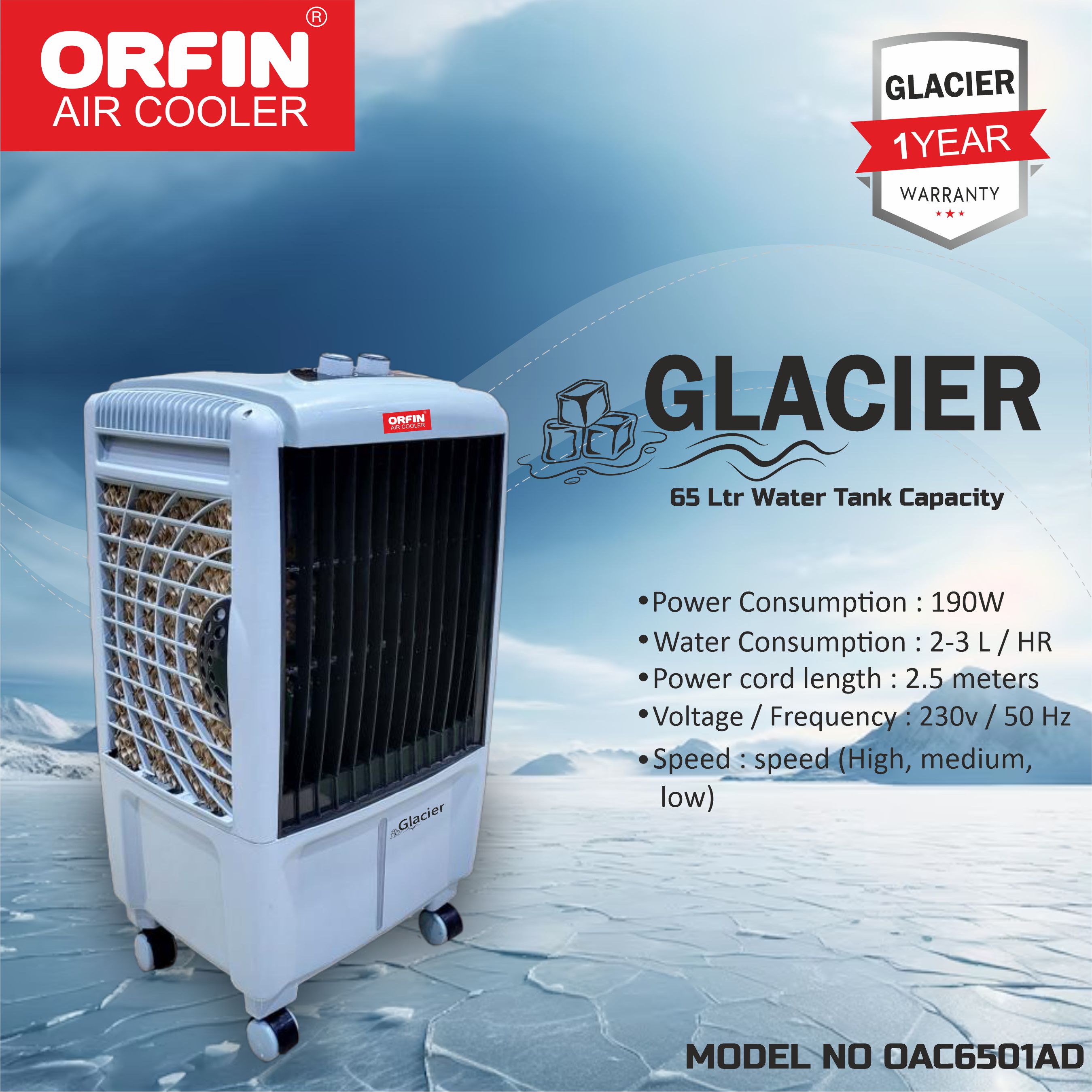 ORFIN AIR COOLER GLACIER 45LTR